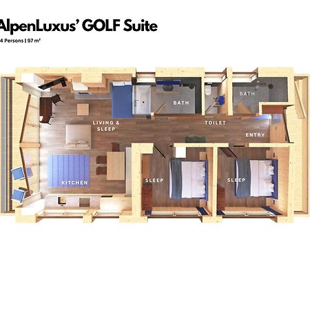Sportlodge' Golf Suite - Natural Pool, Whirlpool & Sauna By Alpenluxus Appartements Kleinboden Zewnętrze zdjęcie